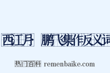 西江月·鹏飞集作反义词是什么意思的图片
